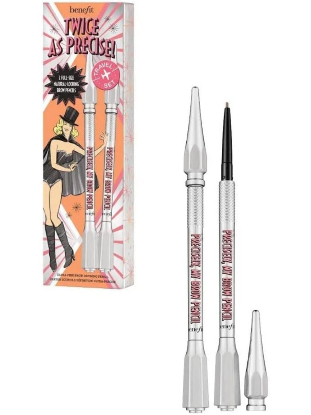 Twice as Precise Brow Pencil - Warm Light Brown, Perfect for Defined Brows